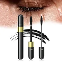 Wimperntusche, 3PCS Wimpernserum,2 In 1 Wasserdicht Mascara,Schwarze Wimperntusche für Extrem Lange Wimpern (#A)
