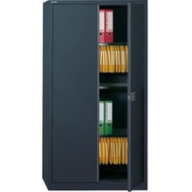 BISLEY Stahlschrank Universal E722A03633 schwarz 91,4 x 40,0 x 180,6 cm, aufgebaut