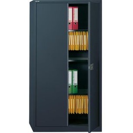 BISLEY Stahlschrank Universal E722A03633 schwarz 91,4 x 40,0 x 180,6 cm, aufgebaut