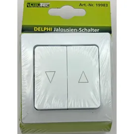 ChiliTec Jalousien-Steuerung Rolladen-Taster Hoch/Runter inkl. Rahmen UP weiß - Weiß