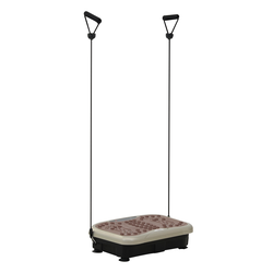 HOMCOM Vibrationstrainer mit USB-Lautsprecher schwarz, beige, braun 54 x 33 x 14 cm (LxBxH)   Vibrationsplatte Vibrationsgerät Fitnesstrainer