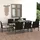 vidaXL Garten-Essgruppe 9-tlg. schwarz 3065710