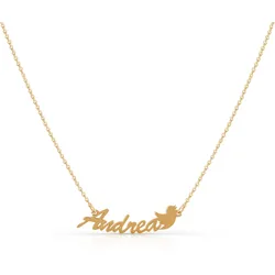 Firetti Namenskette »Schmuck Geschenk Silber 925 Halskette mit deinem Namen« Firetti gelbgoldfarben