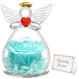 Miofula Geschenk für Mama Ewige Rose Engel Figur Handgefertigte Forever Rose