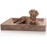 Knuffelwuff Tierbett Hundebett aus Cord Santiago, Orthopädisch braun 65 cm x 85 cm