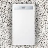 frascio new tecnology Duschwanne 70x150 cm mit Seitlicher Gitterlinie Slim Weiß mit Abfluss