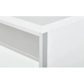 Uno Setto Lowboard 124 cm Weiß Metall/Holzwerkstoff