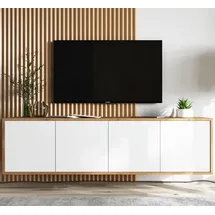 meble lindner Apollo2 TV-Schrank 150 cm Weiß Matt Holz