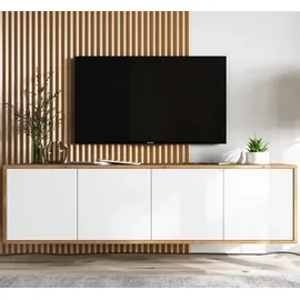 meble lindner Apollo2 TV-Schrank 150 cm Weiß Matt Holz