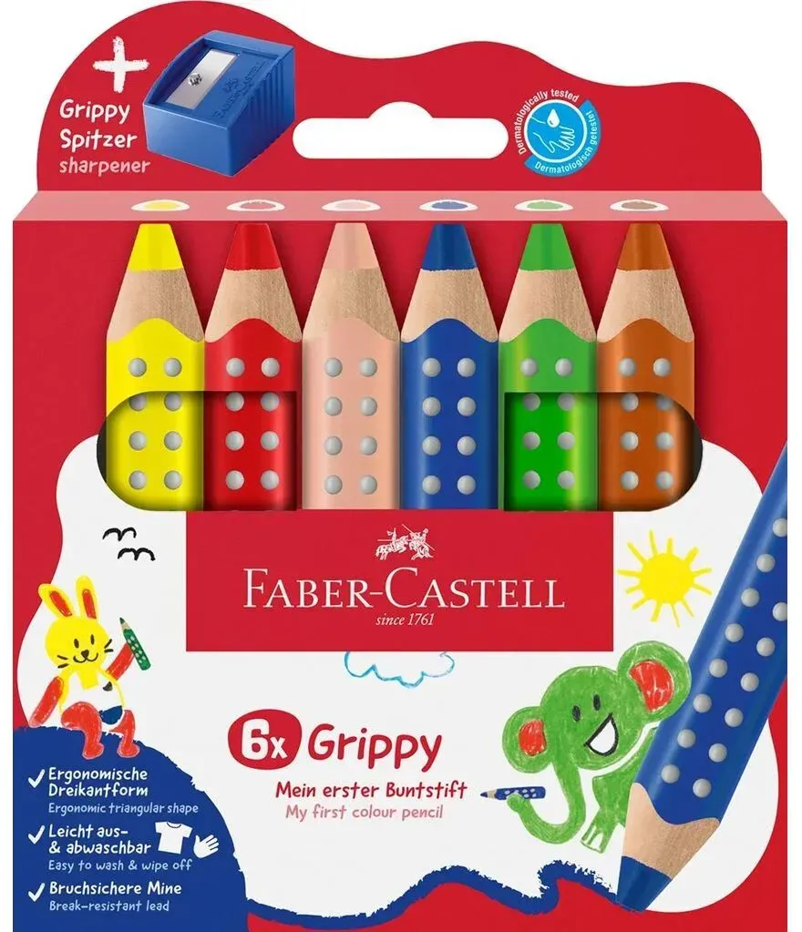 Faber-Castell 110635 Buntstift Blau, Grün, Orange, Pink, Rot, Gelb 6 Stück(e)