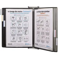 Tarifold Wandhalter 10 Sichttafeln schwarz lackiertf.A4