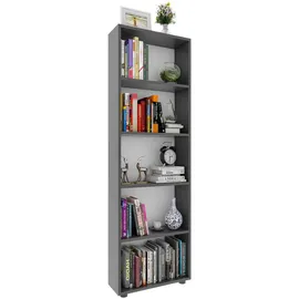 VCM Bulas Bücherregal 56 x 20 x 169 cm Grau