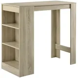 [en.casa] Bartisch Kouvola 110 x 50 x 103 cm Eiche-Optik Beige