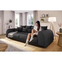 s-style möbel BIGSOFA Levana 5 Sitzer Schwarz Cord-Stoff