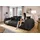 s-style möbel BIGSOFA Levana 5 Sitzer Schwarz Cord-Stoff