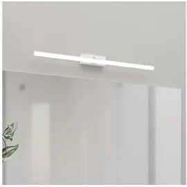 EGLO LED Wandleuchte Verdello, Wandlampe aus Kunststoff in Weiß und Chrom, Bad Spiegellampe, Badezimmer und Flur Lampe, warmweiß-kaltweiß, IP44