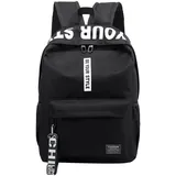 IQYU Rucksäcke Provider Kapazität wasserdicht lässige große solide Taschen Color Rucksack wasserdichte Rucksäcke 40 L (Black, One Size) - Einheitsgröße