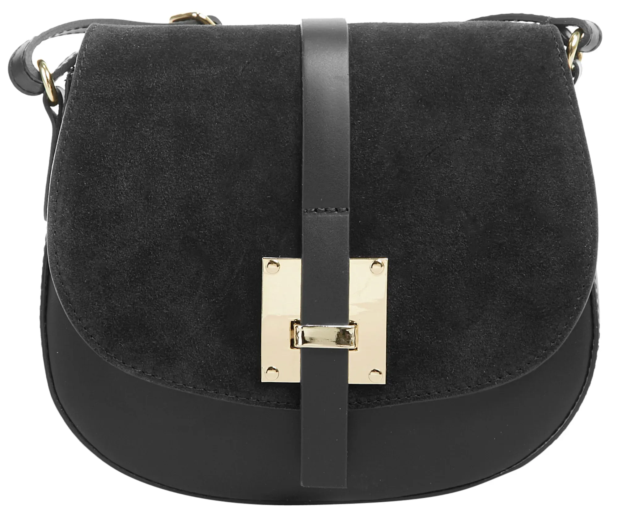 Umhängetasche CLUTY, Damen, Gr. B/H/T: 22cm x 20cm x 6cm onesize, schwarz, Leder, beschichtet, Taschen Umhängetasche, echt Leder, Made in Italy
