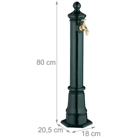 Relaxdays Standbrunnen antik 80 cm dunkelgrün