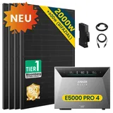 Balkonkraftwerk mit Speicher Anker SOLIX Solarbank 4 E5000 Pro 5kWh, Komplettes Photovoltaiksystem - 500W x4 🔥 / Ohne Erweiterungsakku / Ohne Halterung