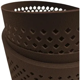zaunzu® Sichtschutzstreifen 50 m x 19 cm Braun Metall