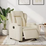 vidaXL Relaxsessel Elektrisch Creme Stoff