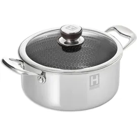 hensslers Topf-Set 5-tlg. Universaltopf Ø 20 cm + Universaltopf Ø 24 cm + Stielkasserolle