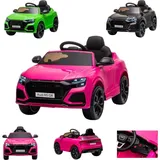 ES-Toys Kinderfahrzeug Elektro Auto "Audi RS Q8" - lizenziert - 12V7A Akku und 2 Motoren- 2,4Ghz (12 V)