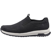 Hush Puppies Herren Cole Slip on Sneaker, schwarzes Nubukleder, 44.5 EU - 44.5 EU