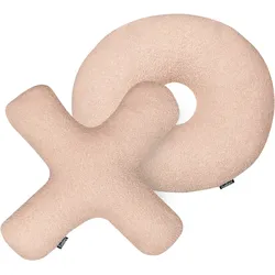 Dekokissen 2er Set HESPERIS Bouclé Pastellrosa Ohne Muster