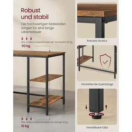 VASAGLE Schreibtisch 140 x 60 x 76 cm / Braun