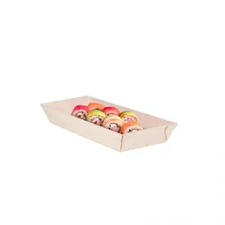 100 Stk. Holz-Sushi-Tablett Samurai (21,5x8,5x3cm) Ref PW210SAMBQ215