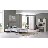 Xlmoebel Schlafzimmer-Set Set aus Kinderzimmermöbeln mit Bett für Jugendliche, 4-teilig in Weiß, (Schlafzimmer-Set), Hergestellt in Europa weiß