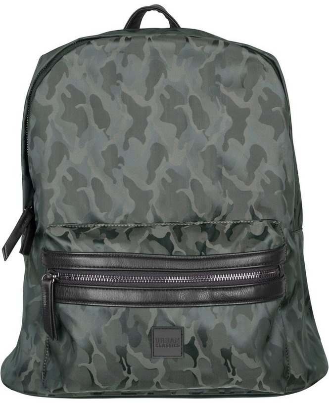 URBAN CLASSICS Rucksack Urban Classics Unisex Camo Jacquard Backpack grün