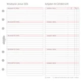 Chronoplan Monatsplaner A6 weiß 2026