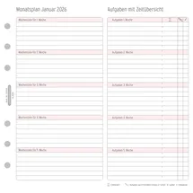 Chronoplan Monatsplaner A6 weiß 2026