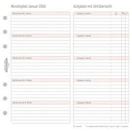 Chronoplan Monatsplaner A6 weiß 2026
