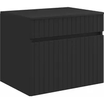 vidaXL Badezimmerschrank Schwarz 59 x 44,5 x 50 cm