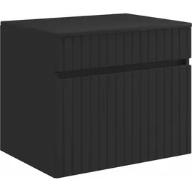 vidaXL Badezimmerschrank Schwarz 59 x 44,5 x 50 cm