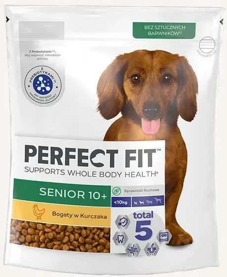 Perfect FitTM Senior 10+ 825g – Alleinfuttermittel für Hunde kleiner Rassen ab 10 Jahren, reich an Hühnerfleisch