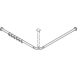 Hewi Duschvorhangstange 120 x 120 cm weiß