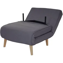 Mendler Schlafsessel HWC-D35 Stoff/Textil 0 x 0 x 0 cm Grau mit Schlaffunktion