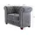 s-style möbel Chesterfield-Sessel Leeds Samt 0 x 0 x 0 cm Grau
