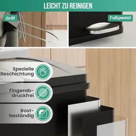 Avalo Mülleimer 60 l Schwarz