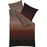 Bettwäsche KAEPPEL "Gradient", braun (mocca), B/L: 135cm x 200cm, 1 Stk., 1 Stk., Mako-Satin, B/L: 80cm x 80cm, 2 Stk., Mako-Satin, Obermaterial: 100% Baumwolle, Bettwäsche