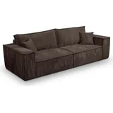 petits-meubles Schlafcouch Cord 4-Sitzer Braun