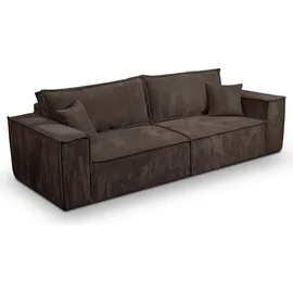 petits-meubles Schlafcouch Cord 4-Sitzer Braun