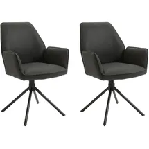 byLIVING Esszimmerstuhl Blair 2er Set, Bezug (anthrazit, schwarz