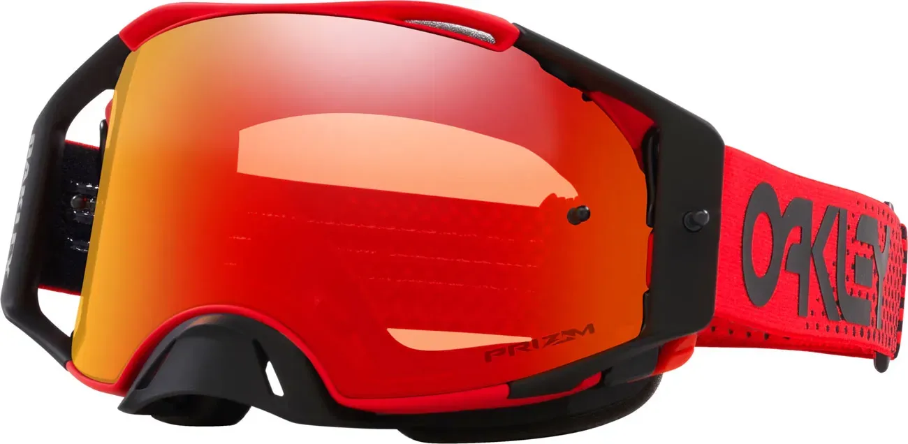 Oakley Airbrake MX, Crossbrille Prizm - Rot Orange/Rot-Verspiegelt