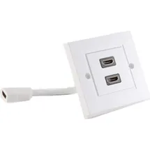S-Conn HDMI Wanddose 2xHDMI 9 m Weiß